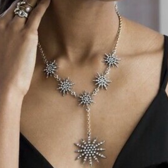 Park Lane Jewelry - Park Lane Starburst Rhinestone Y Necklace